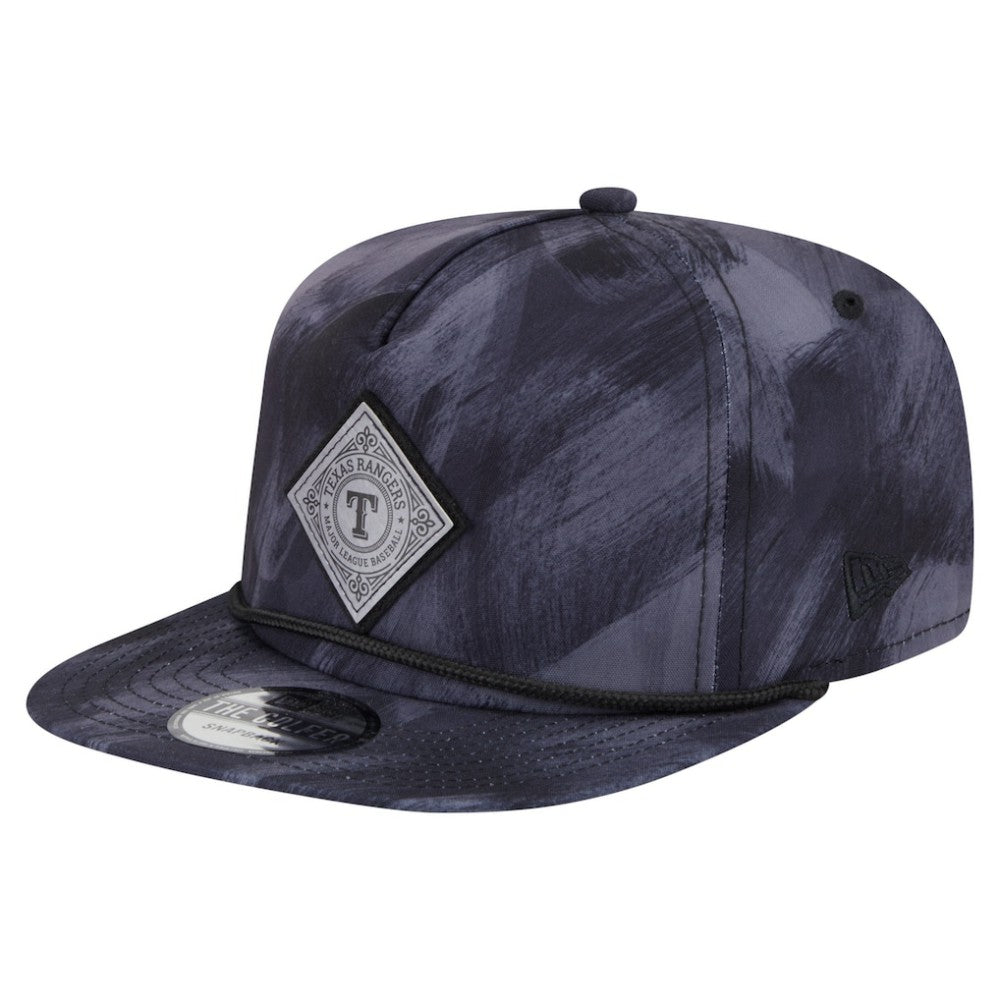 Texas Rangers New Era Printed Golfer Snapback Hat - Navy - New Era Discount