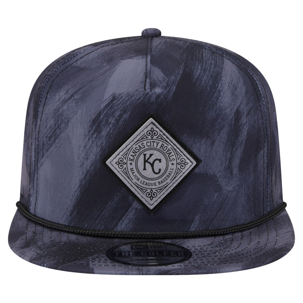 Kansas City Royals New Era Printed Golfer Snapback Hat - Navy - New Era Discount