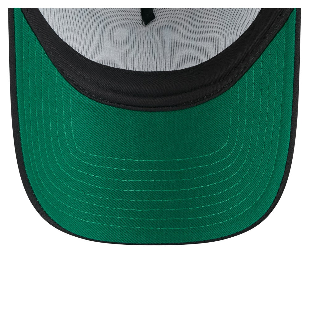 Miami Marlins New Era Distressed 9FORTY A-Frame Adjustable Trucker Hat - Black - New Era Sale