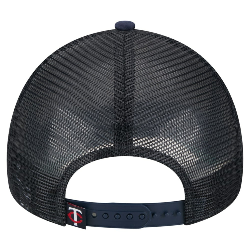 Minnesota Twins New Era Distressed 9FORTY A-Frame Adjustable Trucker Hat - White/Navy - New Era Sale