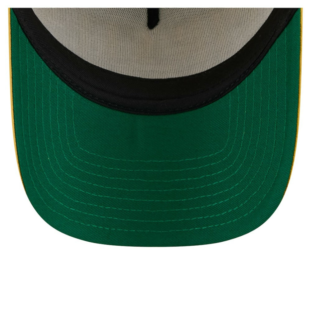 Pittsburgh Pirates New Era Distressed 9FORTY A-Frame Adjustable Trucker Hat - White/Gold - New Era on Sale