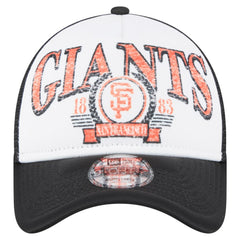 San Francisco Giants New Era Distressed 9FORTY A-Frame Adjustable Trucker Hat - Black - New Era Online