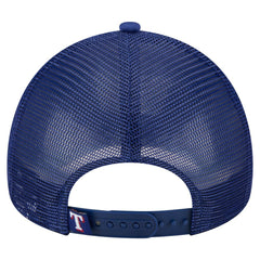 Texas Rangers New Era Trucker A-Frame 9FORTY Adjustable Hat - White/Royal - New Era Discount