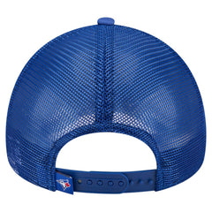Toronto Blue Jays New Era Distressed 9FORTY A-Frame Adjustable Trucker Hat - White/Royal - New Era Discount