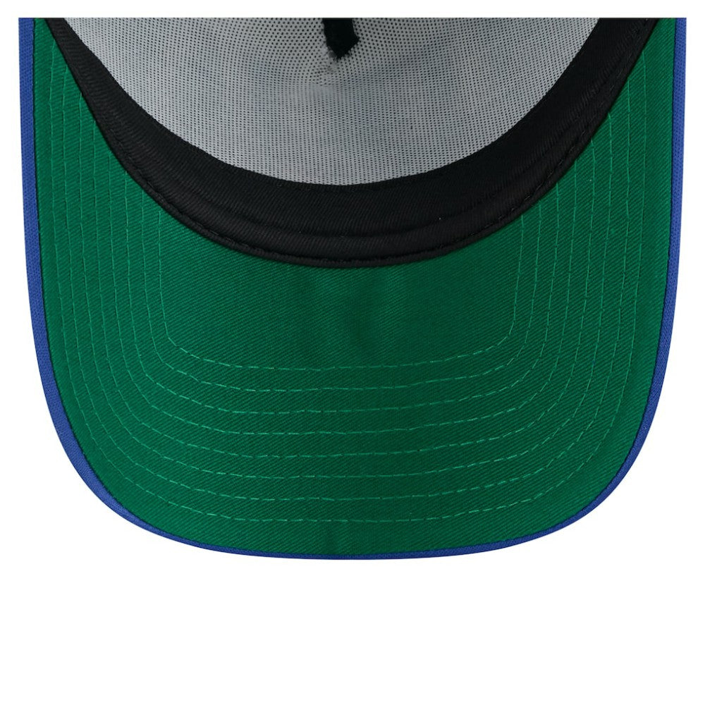 Toronto Blue Jays New Era Distressed 9FORTY A-Frame Adjustable Trucker Hat - White/Royal - New Era Discount