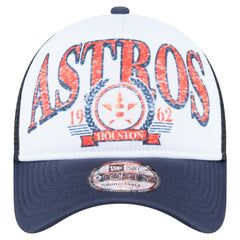 Houston Astros New Era Distressed 9FORTY A-Frame Adjustable Trucker Hat - Navy - New Era Lifestyle