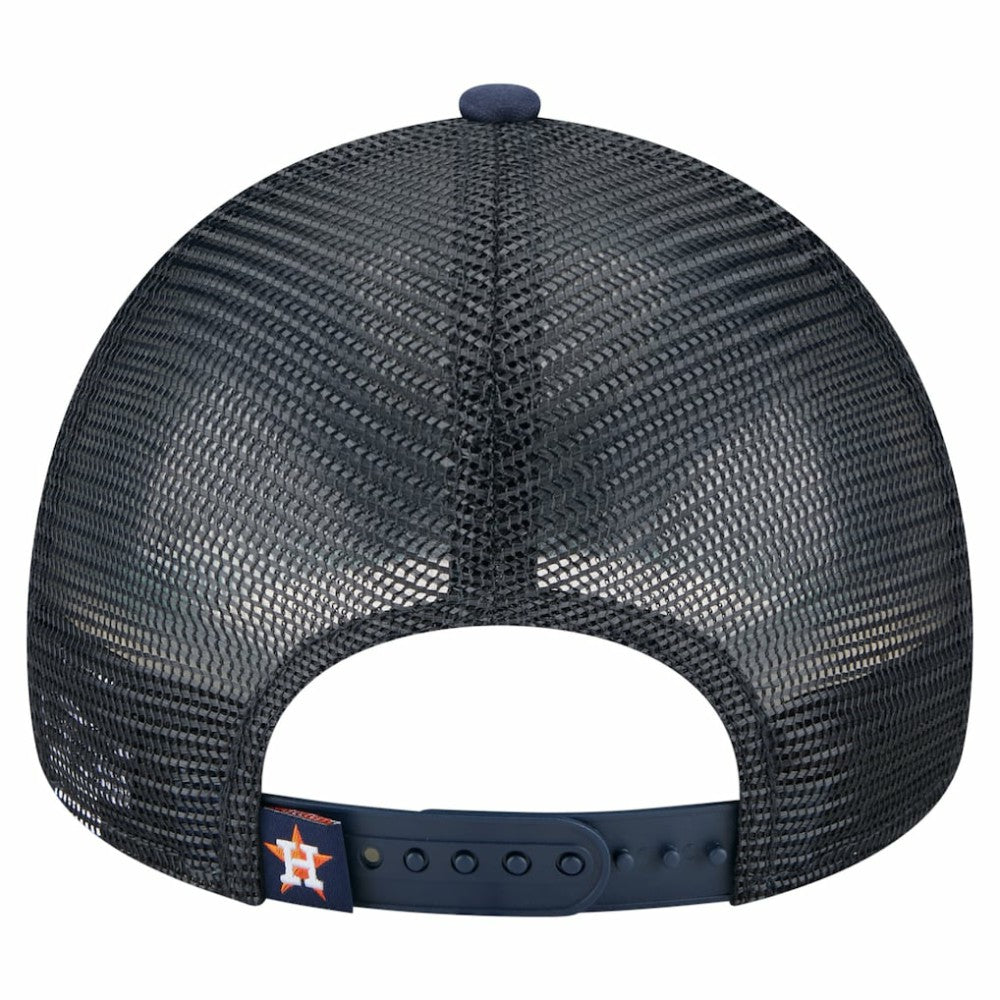 Houston Astros New Era Distressed 9FORTY A-Frame Adjustable Trucker Hat - Navy - New Era Lifestyle