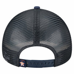 Houston Astros New Era Distressed 9FORTY A-Frame Adjustable Trucker Hat - Navy - New Era Lifestyle