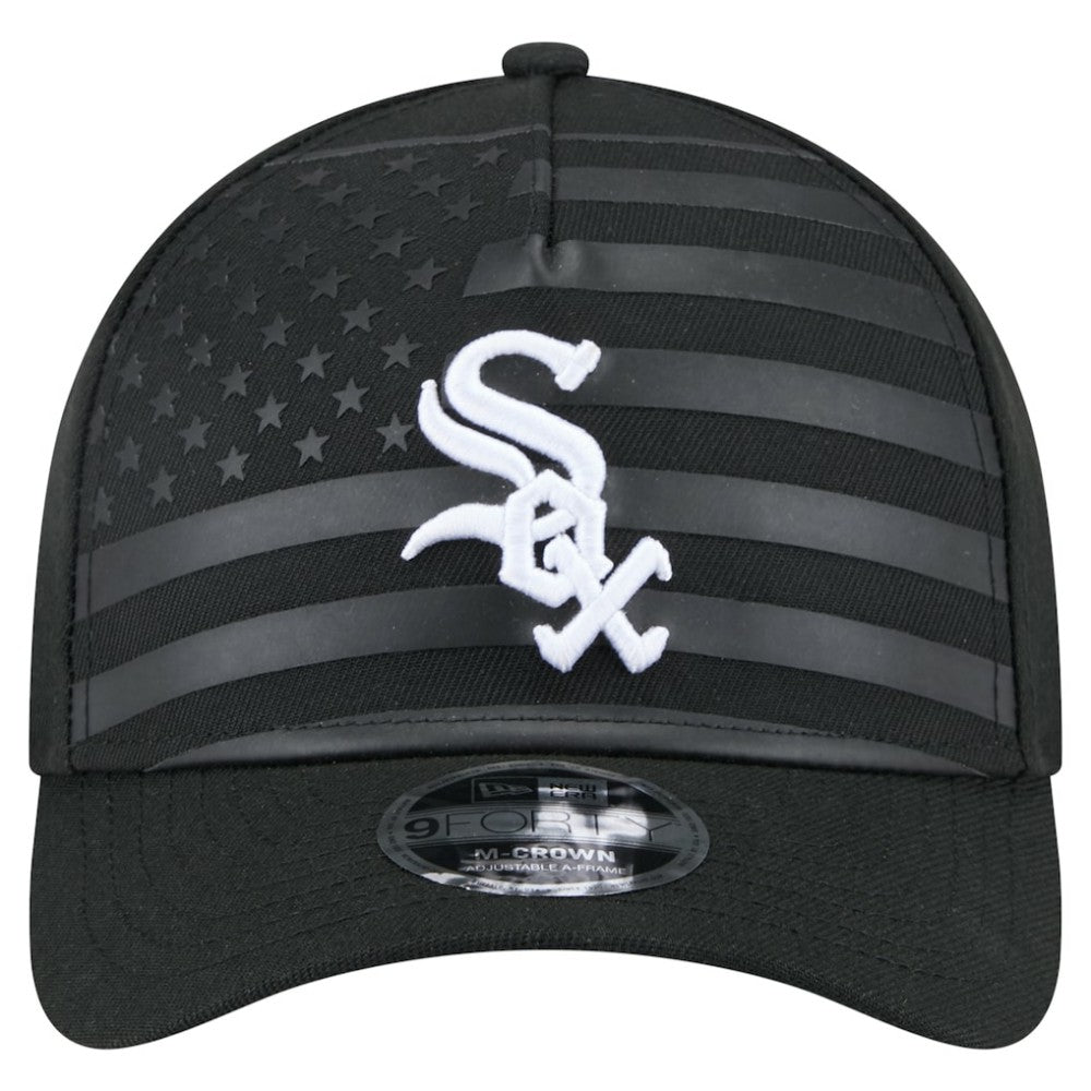 Chicago White Sox New Era American Flag 9FORTY M-Crown A-Frame Adjustable Hat - Black - New Era on Sale