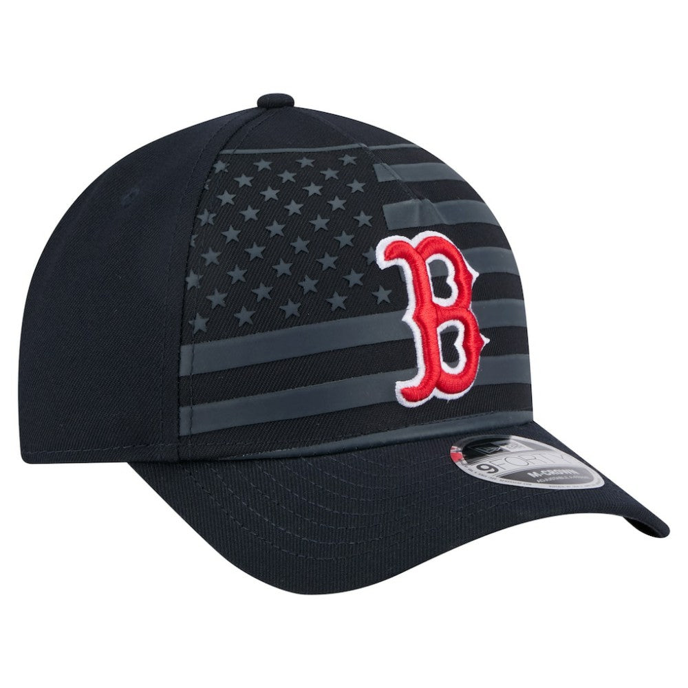 Boston Red Sox New Era American Flag 9FORTY M-Crown A-Frame Adjustable Hat - Navy - New Era Lifestyle