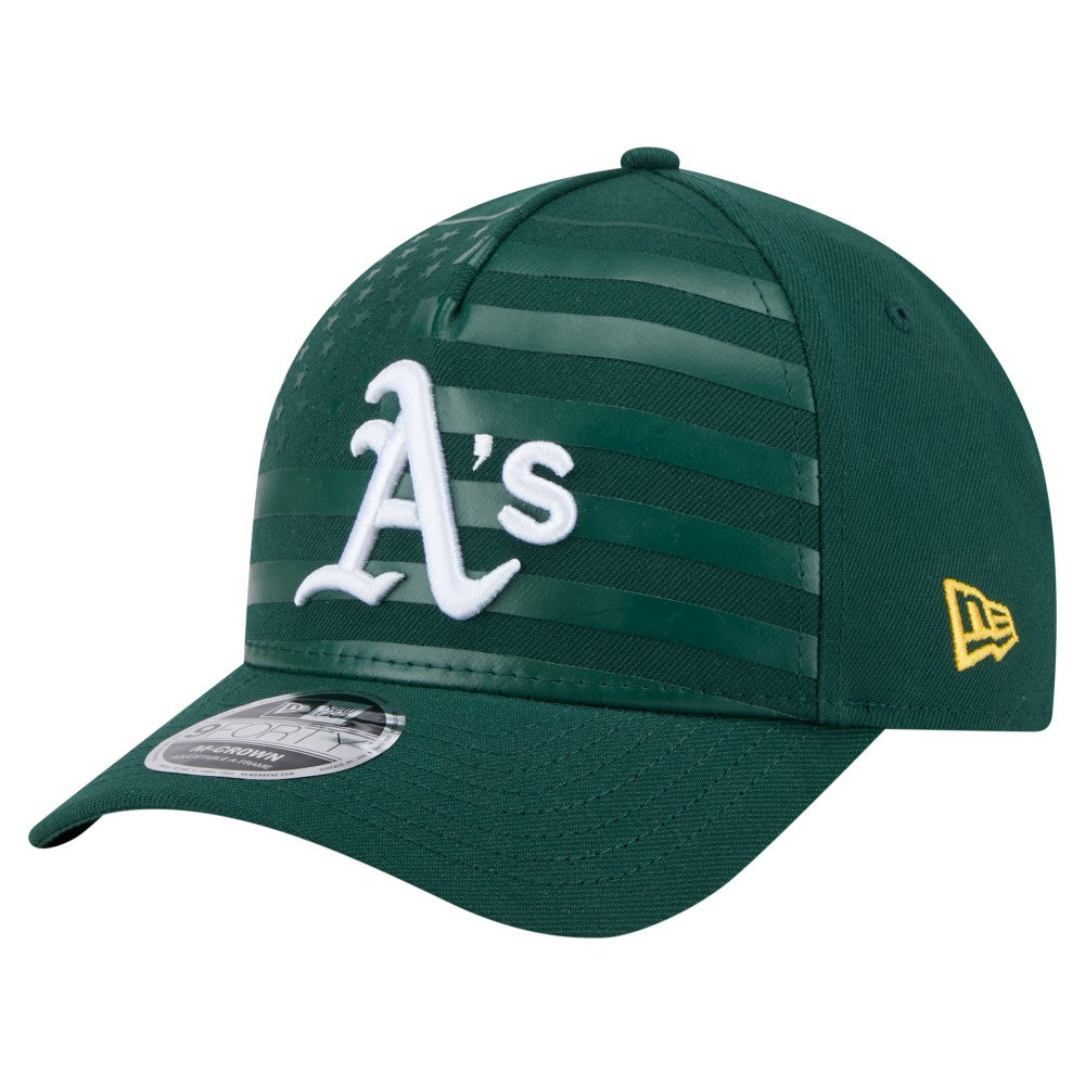 Athletics New Era American Flag 9FORTY M-Crown A-Frame Adjustable Hat - Green - New Era Sale