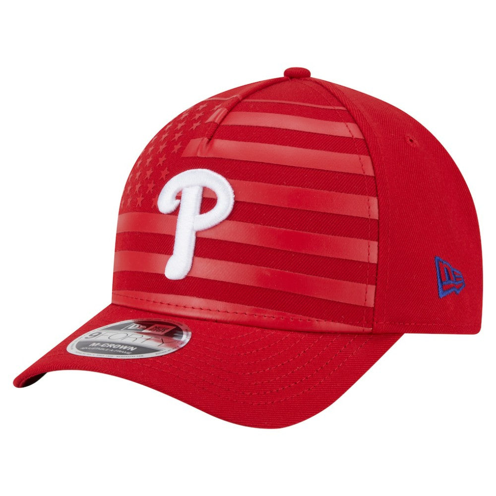Philadelphia Phillies New Era American Flag 9FORTY M-Crown A-Frame Adjustable Hat - Red - New Era Online
