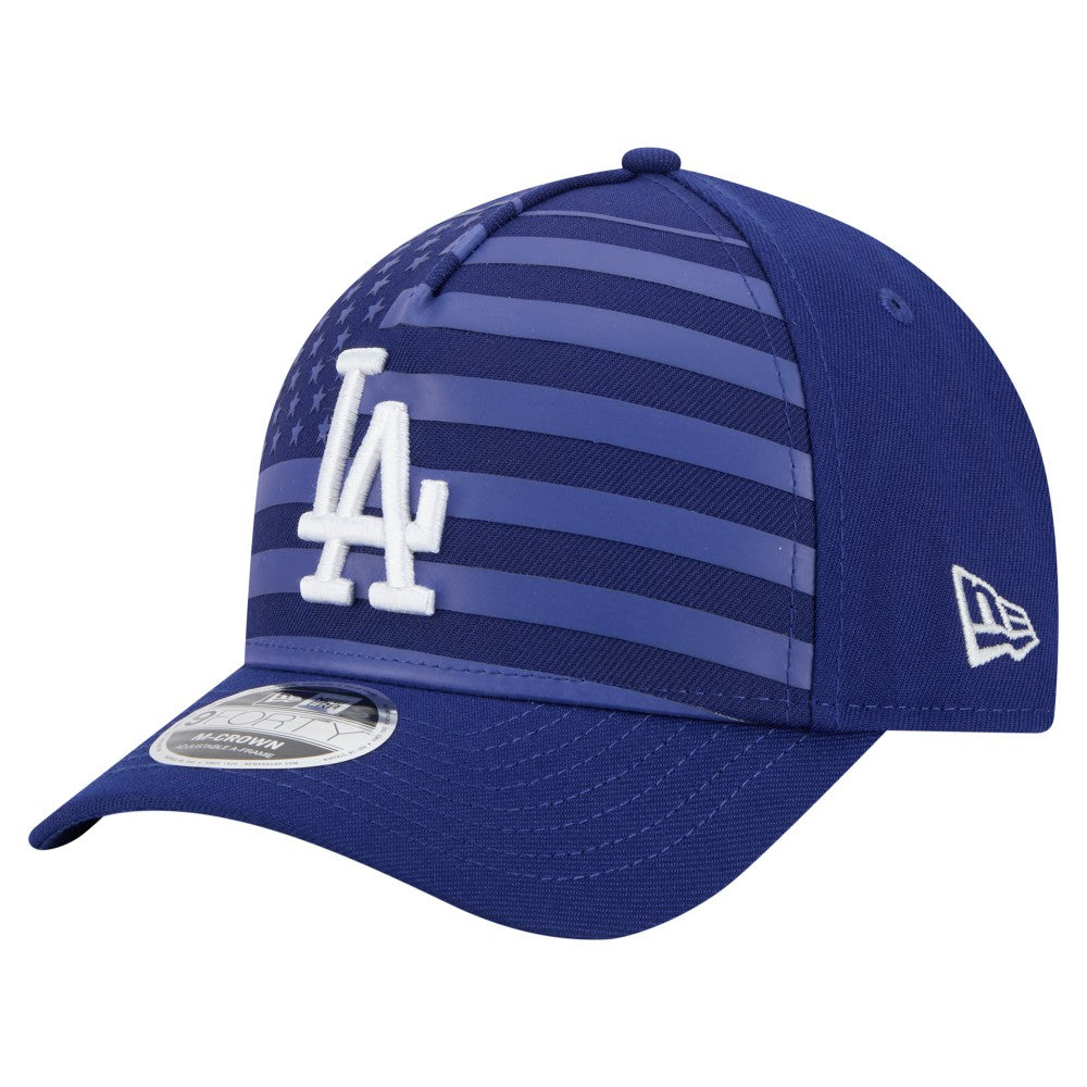 Los Angeles Dodgers New Era American Flag 9FORTY M-Crown A-Frame Adjustable Hat - Royal - New Era Discount