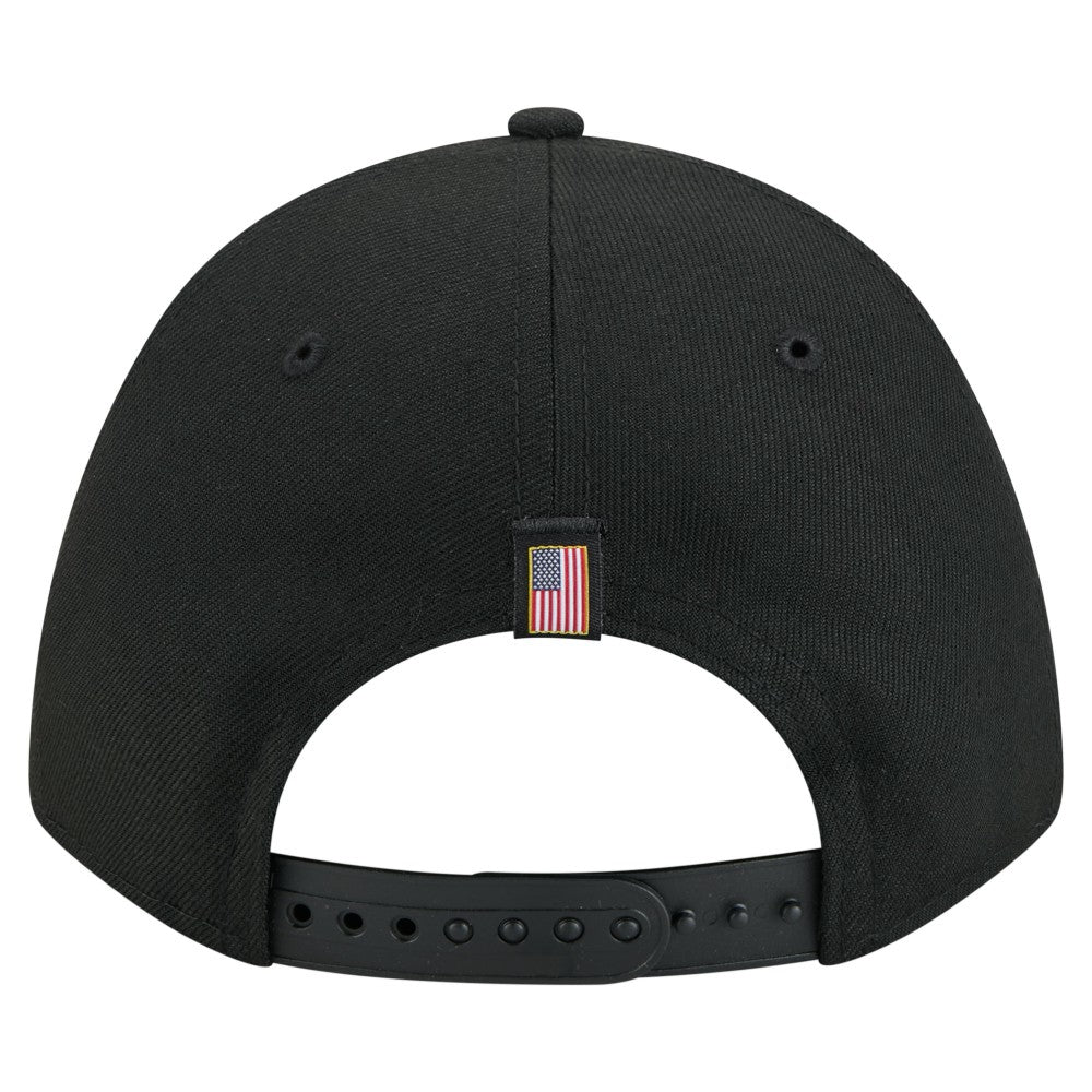 Miami Marlins New Era American Flag 9FORTY M-Crown A-Frame Adjustable Hat - Black - New Era Online