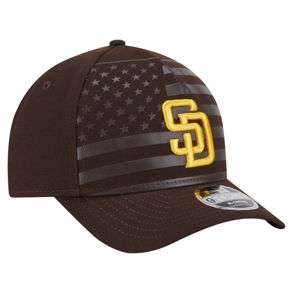 San Diego Padres New Era American Flag 9FORTY M-Crown A-Frame Adjustable Hat - Brown - New Era on Sale