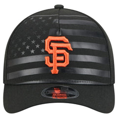 San Francisco Giants New Era American Flag 9FORTY M-Crown A-Frame Adjustable Hat - Black - New Era Online