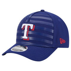 Texas Rangers New Era American Flag 9FORTY M-Crown A-Frame Adjustable Hat - Royal - New Era Online