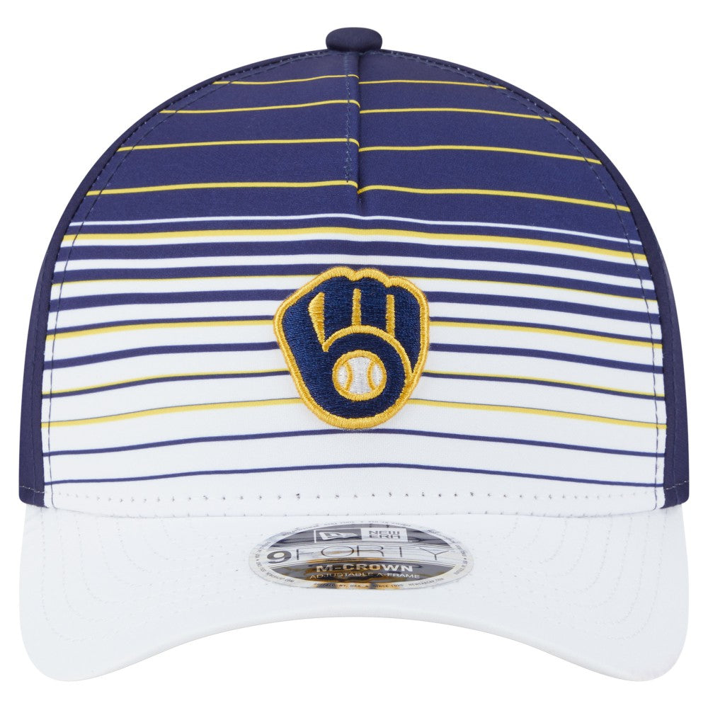 Milwaukee Brewers New Era Gradient 9FORTY M-Crown Adjustable Hat - Navy - New Era Online