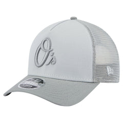 Baltimore Orioles New Era Color Pack A-Frame 9FORTY Trucker Adjustable Hat - Gray - New Era Lifestyle