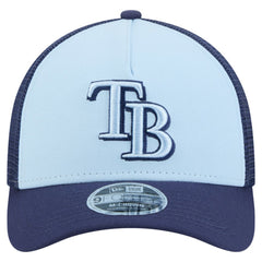 Tampa Bay Rays New Era 2-Tone Color Pack 9FORTY M-Crown A-Frame Adjustable Hat - Light Blue/Navy - New Era Lifestyle