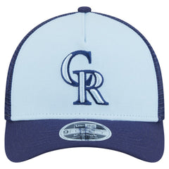 Colorado Rockies New Era 2-Tone Color Pack 9FORTY M-Crown A-Frame Adjustable Hat - Light Blue/Navy - New Era Online