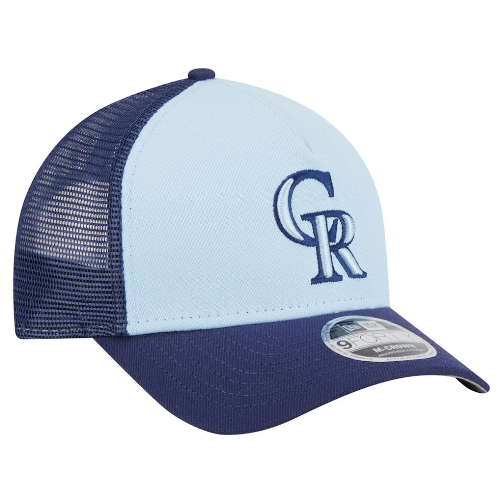 Colorado Rockies New Era 2-Tone Color Pack 9FORTY M-Crown A-Frame Adjustable Hat - Light Blue/Navy - New Era Online
