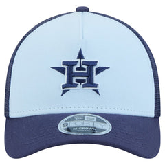 Houston Astros New Era 2-Tone Color Pack 9FORTY M-Crown A-Frame Adjustable Hat - Light Blue/Navy - New Era Online