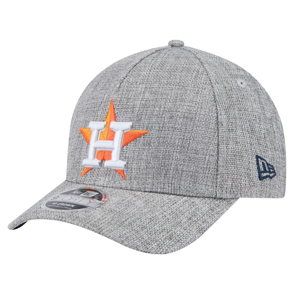 Houston Astros New Era Cotton Weave M-Crown A-Frame 9FORTY Adjustable Hat - Gray - New Era Discount