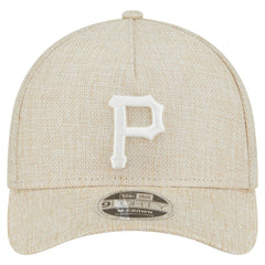 Pittsburgh Pirates New Era Cotton Weave M-Crown A-Frame 9FORTY Adjustable Hat - Beige - New Era Lifestyle
