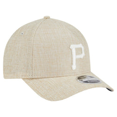 Pittsburgh Pirates New Era Cotton Weave M-Crown A-Frame 9FORTY Adjustable Hat - Beige - New Era Lifestyle