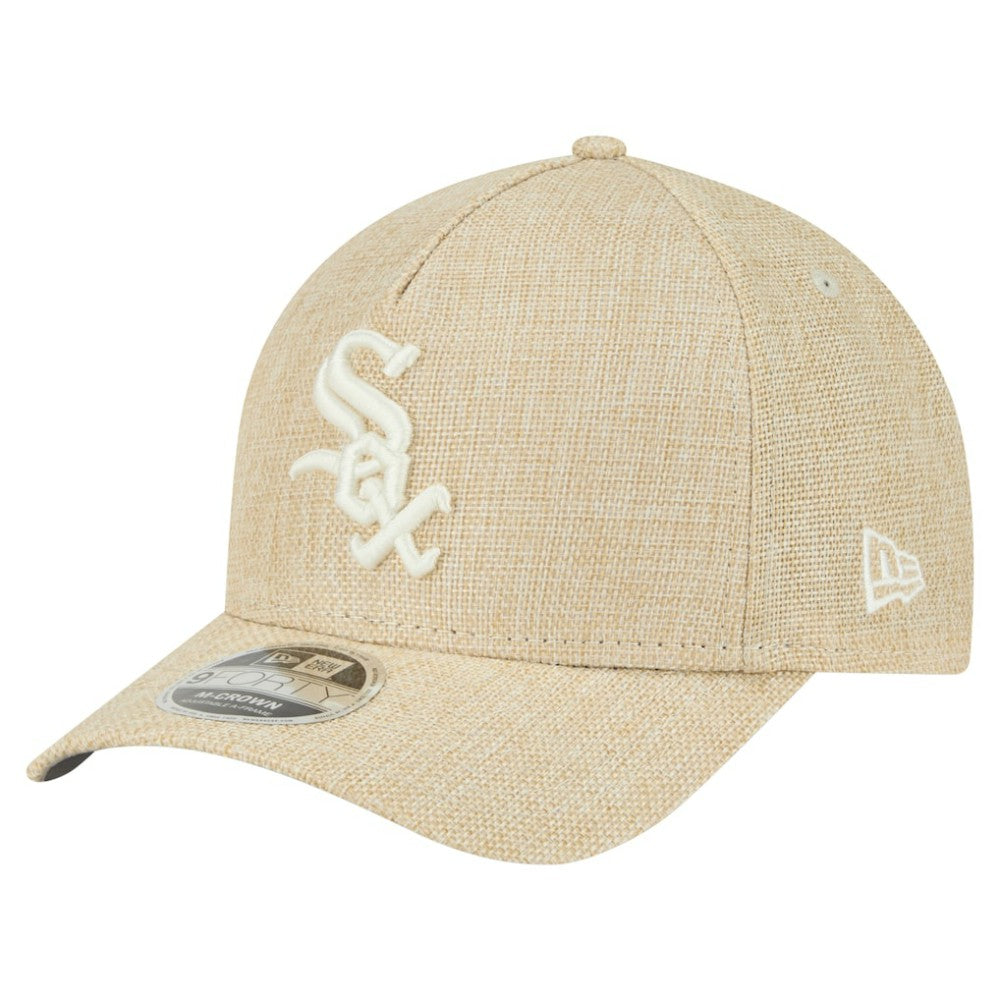 Chicago White Sox New Era Cotton Weave M-Crown A-Frame 9FORTY Adjustable Hat - Beige - New Era Sale