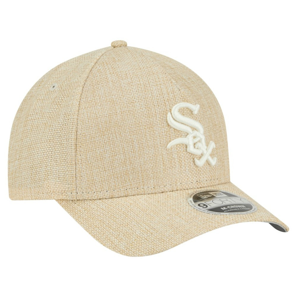 Chicago White Sox New Era Cotton Weave M-Crown A-Frame 9FORTY Adjustable Hat - Beige - New Era Sale