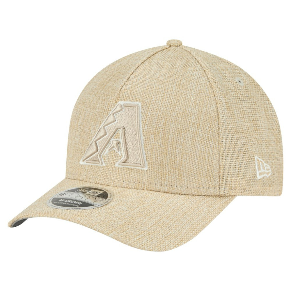 Arizona Diamondbacks New Era Cotton Weave M-Crown A-Frame 9FORTY Adjustable Hat - Beige - New Era Lifestyle