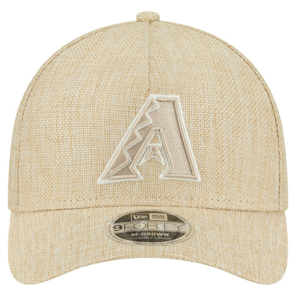 Arizona Diamondbacks New Era Cotton Weave M-Crown A-Frame 9FORTY Adjustable Hat - Beige - New Era Lifestyle