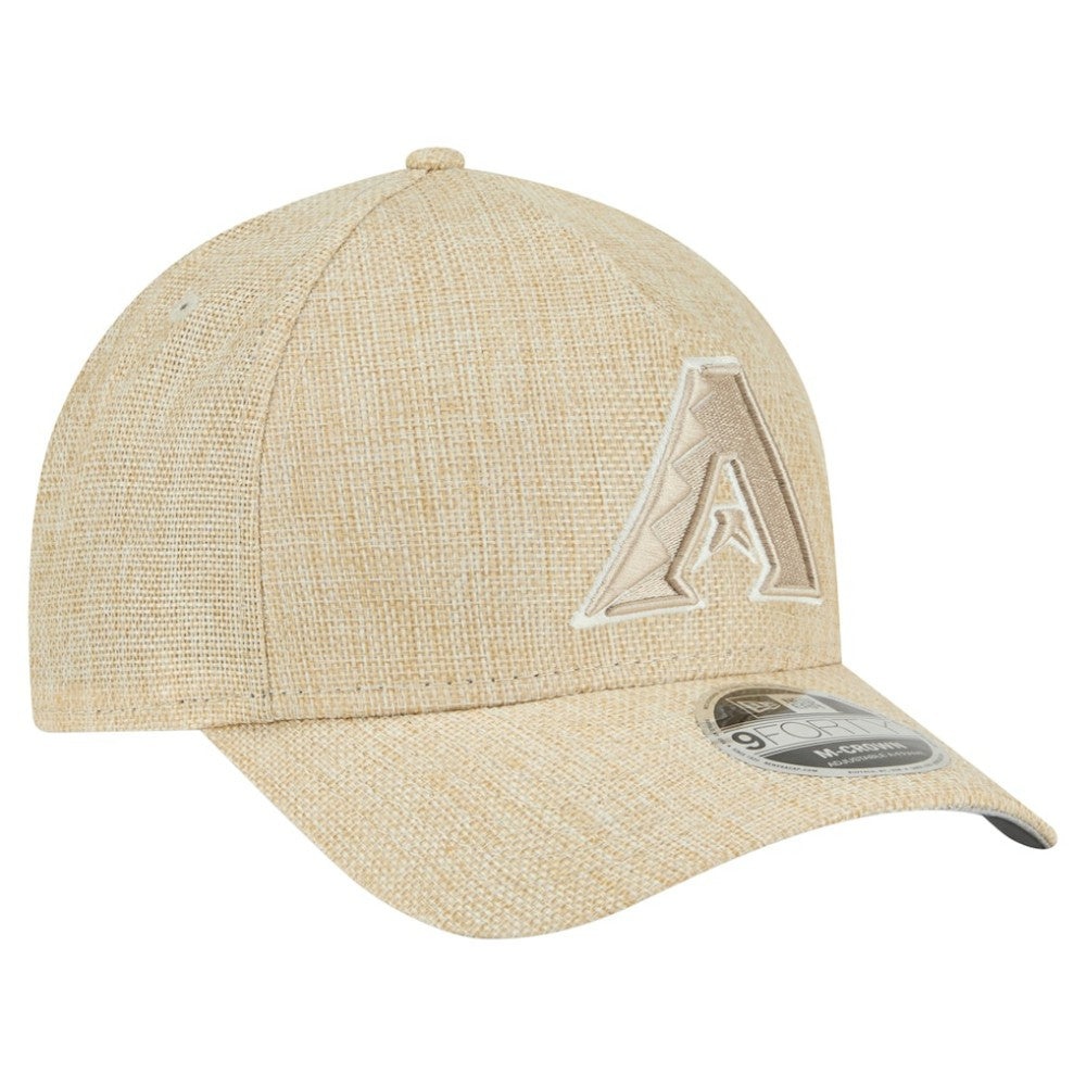 Arizona Diamondbacks New Era Cotton Weave M-Crown A-Frame 9FORTY Adjustable Hat - Beige - New Era Lifestyle