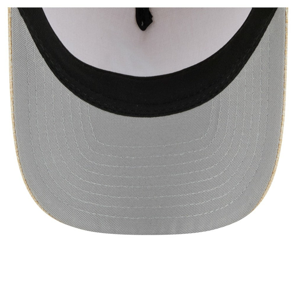 Atlanta Braves New Era Cotton Weave M-Crown A-Frame 9FORTY Adjustable Hat - Beige - New Era Lifestyle
