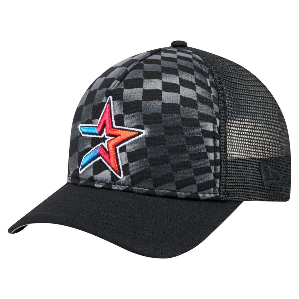 Houston Astros New Era Gradient 9FORTY A-Frame M-Crown Trucker Adjustable Hat - Black - New Era Sale