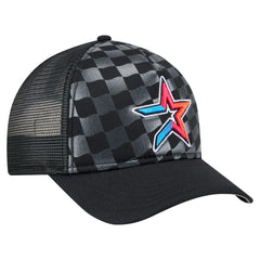 Houston Astros New Era Gradient 9FORTY A-Frame M-Crown Trucker Adjustable Hat - Black - New Era Sale