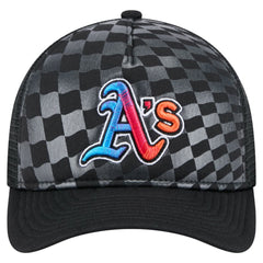 Athletics New Era Gradient 9FORTY A-Frame M-Crown Trucker Adjustable Hat - Black - New Era Discount