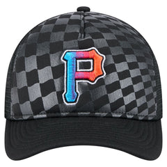 Pittsburgh Pirates New Era Gradient 9FORTY A-Frame M-Crown Trucker Adjustable Hat - Black - New Era Sale