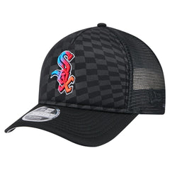 Chicago White Sox New Era Gradient 9FORTY A-Frame M-Crown Trucker Adjustable Hat - Black - New Era Discount