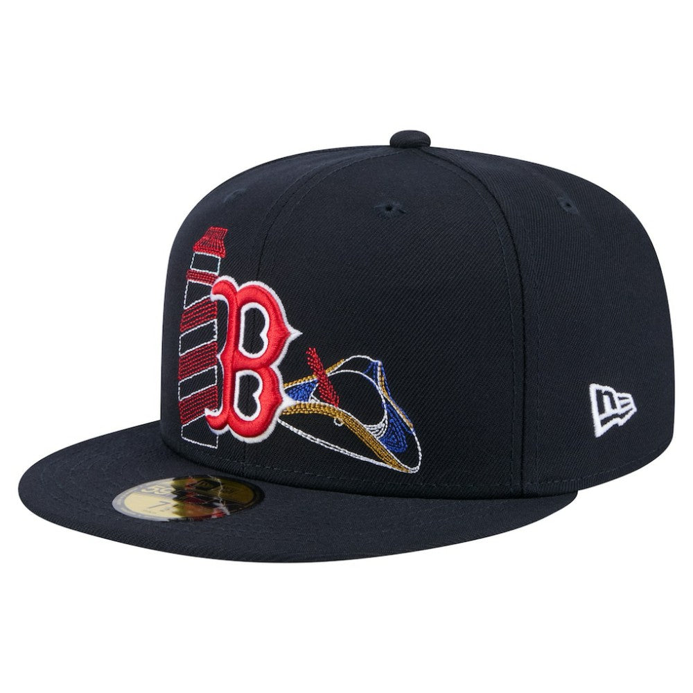 Boston Red Sox New Era State Stitch 59FIFTY Fitted Hat - Navy - New Era Discount