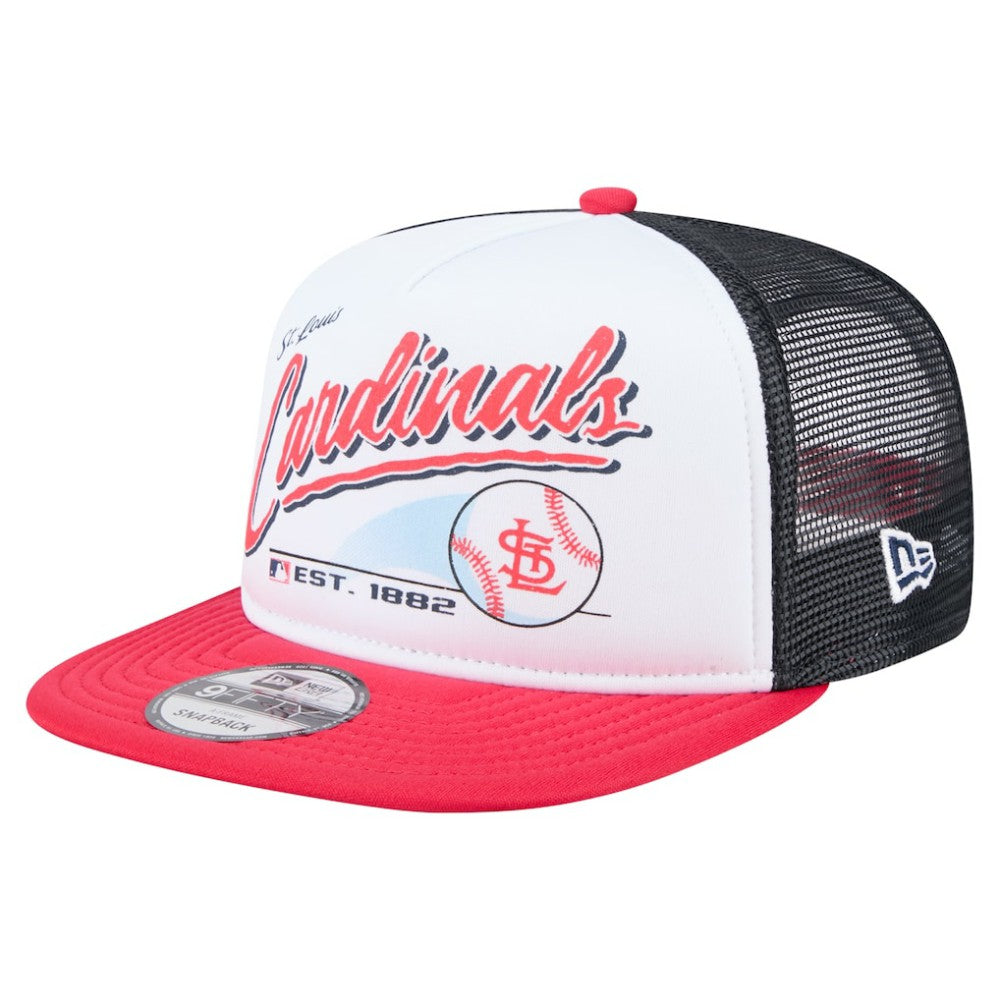 St. Louis Cardinals New Era Retro Script 9FIFTY Snapback Hat - White/Red - New Era Online