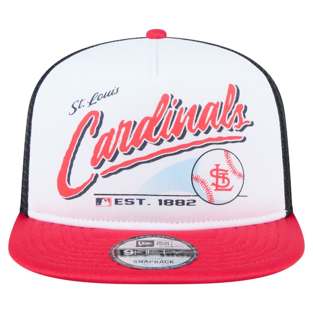 St. Louis Cardinals New Era Retro Script 9FIFTY Snapback Hat - White/Red - New Era Online