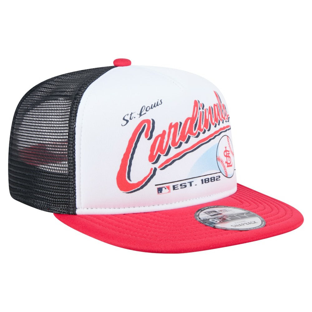 St. Louis Cardinals New Era Retro Script 9FIFTY Snapback Hat - White/Red - New Era Online