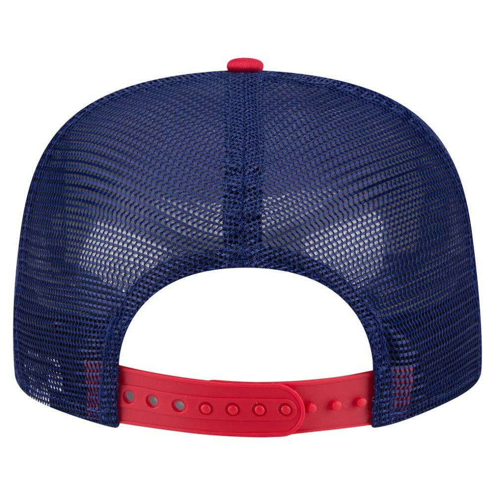 Texas Rangers New Era Retro Script Trucker 9FIFTY Snapback Hat - White/Red - New Era Discount