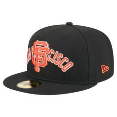 San Francisco Giants New Era Overlap 59FIFTY Fitted Hat - Black - New Era Online