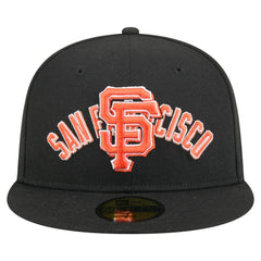 San Francisco Giants New Era Overlap 59FIFTY Fitted Hat - Black - New Era Online