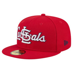 St. Louis Cardinals New Era Overlap 59FIFTY Fitted Hat - Red - New Era Discount