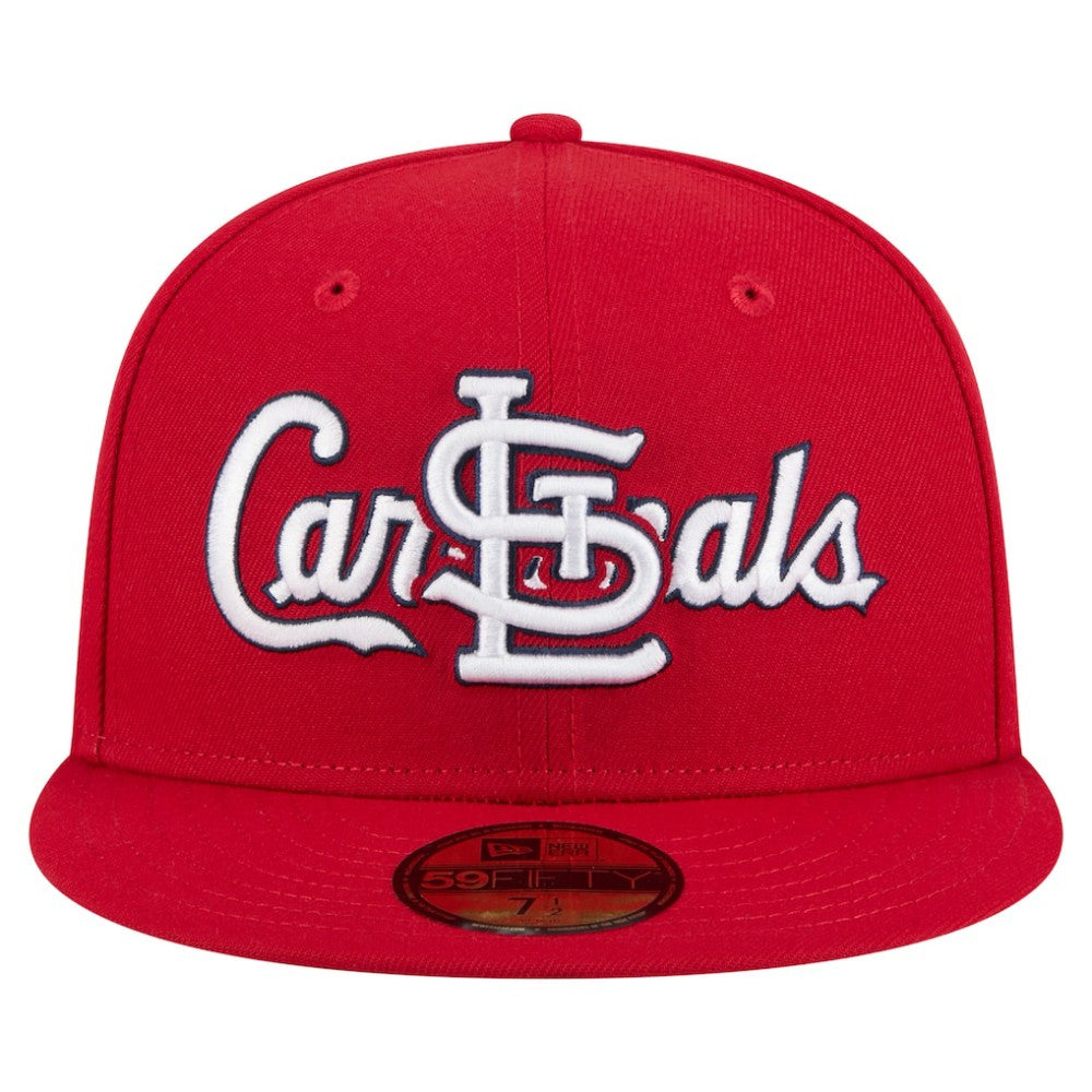 St. Louis Cardinals New Era Overlap 59FIFTY Fitted Hat - Red - New Era Discount